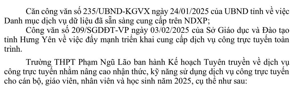 KẾ HOẠCH